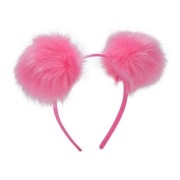 Ombre Pom Pom Hairband - Różowy