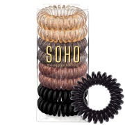 SOHO Spiral Hair Lastics, Matka Ziemia - 8 szt.
