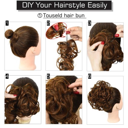 Messy Curly Kok do włosów #2/30 - Brązowy