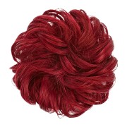 Messy Bun Włosy Fasteryty z zmiętych sztucznych włosów - M99J/89 Czerwony