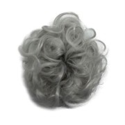Messy Bun Włosy winda z kręconymi sztucznymi włosami - jasnoszary