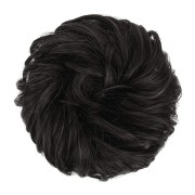 Messy Bun Włosy Fasteryty z zmiętych sztucznych włosów - #4 Czarny Brązowy