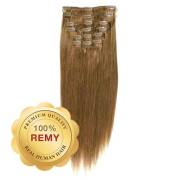Włosy naturalne REMY clip-in 40cm #12 Brąz