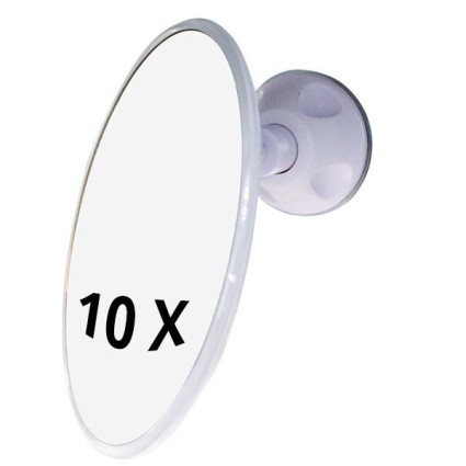 UNIQ Lustro łazienkowe z przyssawką x10 powiększenie - białe