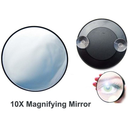 Uniq Makeup Mirror 10X Magnification with Suction - Black