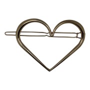 SOHO® Heart XL Metal Hair Clip - Gold