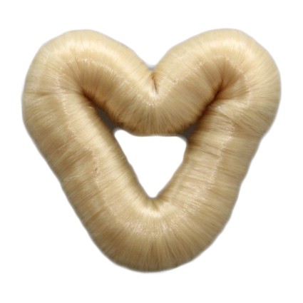 Wypełniacz do koka donut z włosów syntetycznych 5 cm w kształcie serca