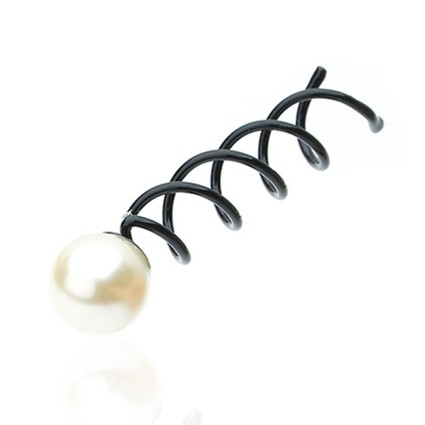 Spiralne wsuwki Spin Pins BIAŁA perła 2 szt.