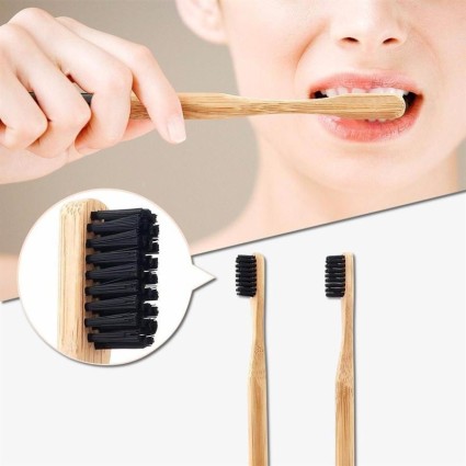 Wybielanie zębów wybielanie węgla aktywnego + Bamboo Szczoteczka