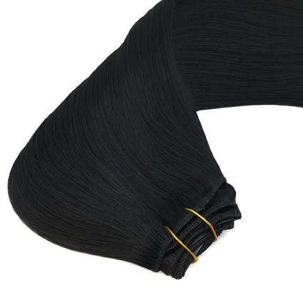 Włosy naturalne REMY clip-in 40cm #1 Czarny