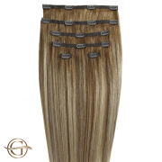 Przedłużanie włosów na klips #12/613 Włosy - ciemny bląd - 7 sztuk - 50 cm | Gold24