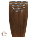 Przedłużanie włosów na klips # 12 Włosy - złoty brąz - 7 sztuk - 50 cm | Gold24