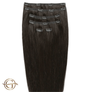 Przedłużanie włosów na klips #2 Włosy - ciemny brąz - 7 sztuk - 60 cm | Gold24