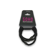 SOHO Hair Elastics 3 pcs - Black