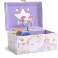 UNIQ Pudełko na biżuterię dla dzieci z muzyką Balerina (Jednorożec) - Różowy/Biały