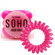 SOHO Spiralne gumki do włosów, różowe - 3 szt