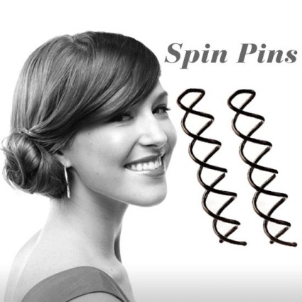 Spiralne wsuwki Spin Pins CZARNE 2 szt.