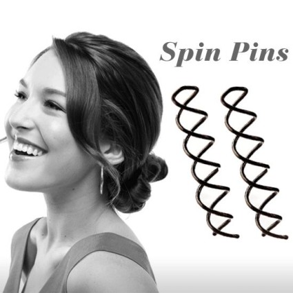 Spiralne wsuwki Spin Pins CZARNE 2 szt.