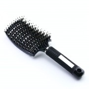 TBC Detangling Boar Bristle Brush - Szczotka do włosów z włosiem dzika - czarna