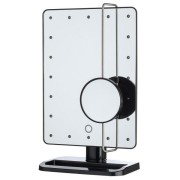 UNIQ Hollywood Makeup Mirror with LED Light x10 Magnification - Black