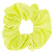 Scrunchie - Velor & Elastic - Neon Yellow