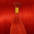 Włosy REMY pod mikroringi 60 cm Ognista Czerwień