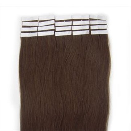 Naturalne włosy REMY tape on 60 cm #4 Czekoladowy Brąz