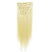 Włosy syntetyczne w zestawie 7 taśm #60 Platynowy Blond