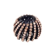 Mille Ponytail Spiral z rhinestone - Bird Nest Hair Clip - Rosaguld
