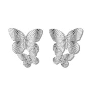 Chris Rubin - Kolczyki motyli - srebrne