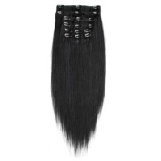 Włosy naturalne REMY clip-in 65cm #1 Czarny