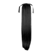 Treska - kucyk włosy syntetyczne, proste 60 cm #1 Czarny  